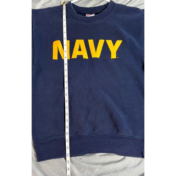 Vintage United States Navy Blue Crewneck Sweatshirt Soffe Sz S - Picture 7 of 8